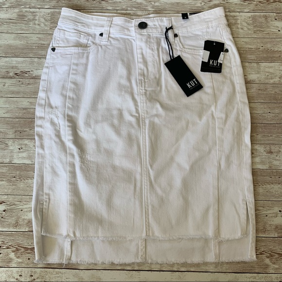 Kut From the Kloth Connie White Step Hem Skirt - Picture 3 of 11